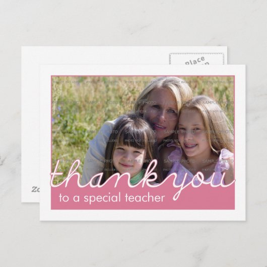 フォトサンキューカード先生はがき ポストカード (正面/裏面)