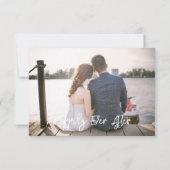 フォトサンキューカード素朴木材ハート彫刻 サンキューカード (裏面)