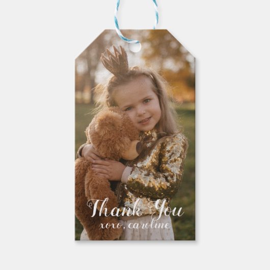 フォトサンキューメッセージカード ギフトタグ (正面)