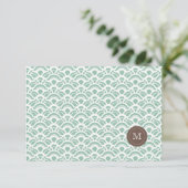 フォトサンキューライトジェイドパターン&モノグラム サンキューカード (スタンド正面)