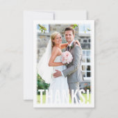 フォトサンクス モダン ボールドタイプ ウェディング シンプル サンキューカード (正面)