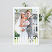 フォトサンクス モダン ボールドタイプ ウェディング シンプル サンキューカード (スタンド正面)