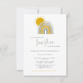 フォトサンシャインレインボーベビーシャワー招待状 招待状 (正面)