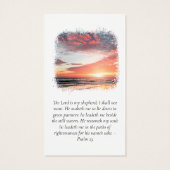 フォトサンセットメモリアル祈りの言葉カード (裏面)