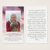 フォトサンセットメモリアル祈りの言葉カード (正面&裏面)