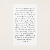 フォトサンセットメモリアル祈りの言葉カード (裏面)