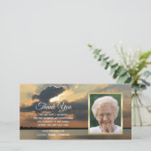 フォトサンセット悔やみや弔慰メモリアルありがとう サンキューカード (スタンド正面)