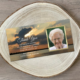 フォトサンセット悔やみや弔慰メモリアルありがとう サンキューカード