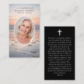 フォトサンセット海メモリアル祈りの言葉カード コーリングカード (正面/裏面)