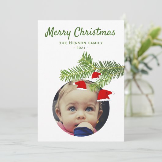 フォトサンタハッモダントパインメリークリスマス シーズンカード (スタンド正面)