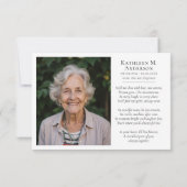 フォトサンフラワークロススクリプト葬儀 サンキューカード (裏面)