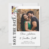 フォトサンフラワーズバラブルゴーニュ素朴秋の結婚式 セーブザデート (正面)