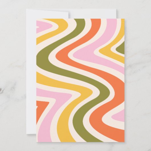 フォトサンレインボーレトロボホウェーブー1st誕生日 招待状 (裏面)