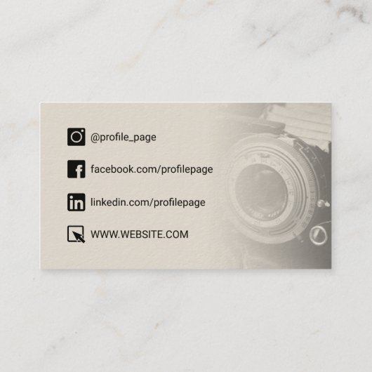 フォトサービスのフェードスタイル 名刺 (裏面)