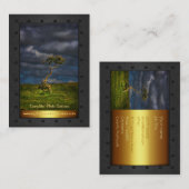 フォトサービス素晴らし – アートローンブッシュ、金属フレーム 名刺 (正面/裏面)