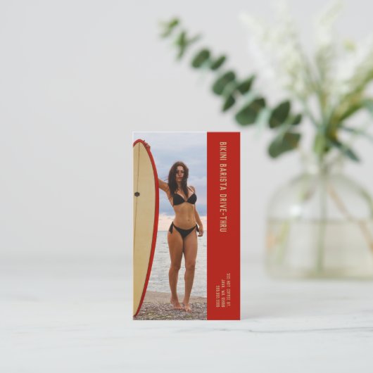 フォトサーフビキニバリスタダブルナンバーコーヒー ロイヤリティカード (スタンド正面)