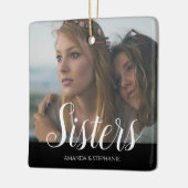 フォトシスターパーソナライズされたズクリスマスツリー セラミックオーナメント (左)