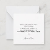 フォトシック共有ザ・ラブQRコードテーブルカード ノートカード (裏面)