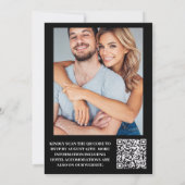 フォトシテラルブラック金ゴールド結婚ズ 招待状 (裏面)