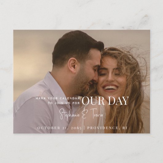 フォトシナモンカレンダーを私たちの日のために ポストカード (正面)