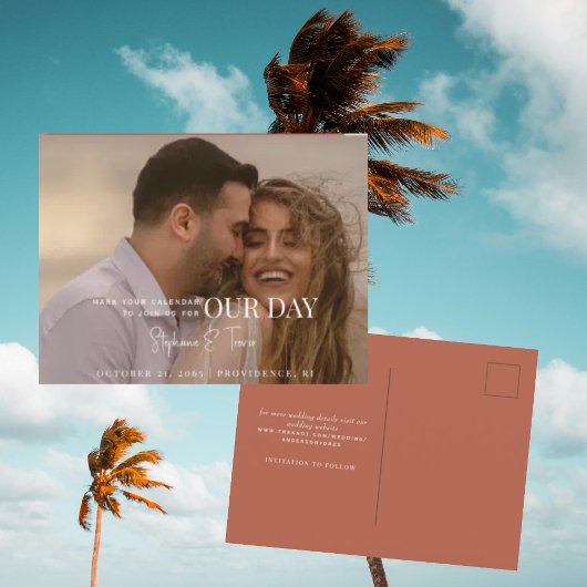 フォトシナモンカレンダーを私たちの日のために ポストカード