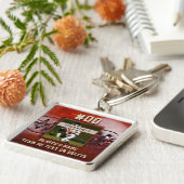 フォトシニアサッカーパーソナライズされた選手のギフト キーホルダー (側面)