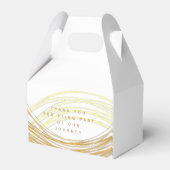 フォトシパーソナライズされたック白金ゴールド結婚ズミニマル フェイバーボックス (裏面サイド)