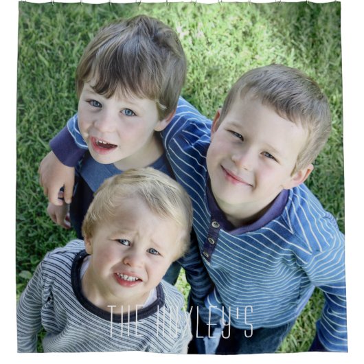 フォトシャパーソナライズされたワーカーテン シャワーカーテン (正面)