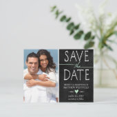 フォトシャルボードミントグリーン日付を保存 案内ポストカード (スタンド正面)