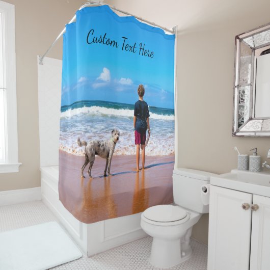 フォトシャワーカーテンとカスタム文字 シャワーカーテン (インサイチュ)