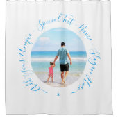 フォトシャワーカーテンとカスタム文字 シャワーカーテン (正面)