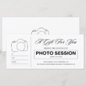 フォトシューティングセッションのバウチャーギフト券 (正面/裏面)