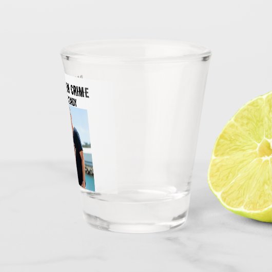 フォトショットグラスの犯罪のパートナーおもしろい ショットグラス (右)