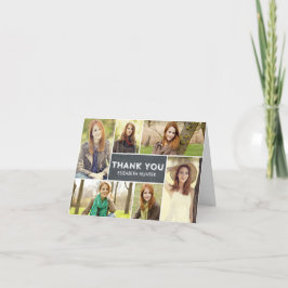 フォトショーケースの卒業サンキューカード – チョーク サンキューカード