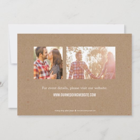 フォトショーケースの日付の保存 – クラフト セーブザデート (裏面)