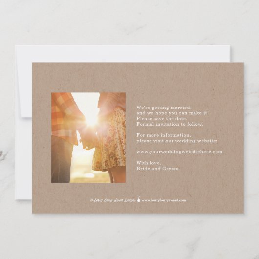 フォトショーケースコラージュ日付カードの保存 サンキューカード (裏面)