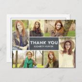 フォトショーケース卒業サンキューカード – チョーク ポストカード (正面/裏面)
