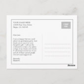フォトショーケース卒業サンキューカード – チョーク ポストカード (裏面)