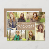 フォトショーケース卒業発表クラフト インビテーションポストカード (正面/裏面)