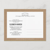 フォトショーケース卒業発表クラフト インビテーションポストカード (裏面)