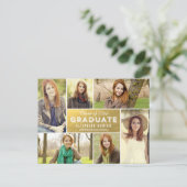 フォトショーケース卒業発表金ゴールド 案内ポストカード (スタンド正面)