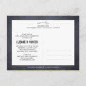 フォトショーケース卒業発表Chalkboard インビテーションポストカード (裏面)