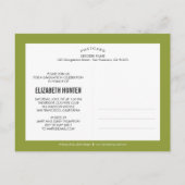 フォトショーケース編集可能カラー卒業はがき インビテーションポストカード (裏面)