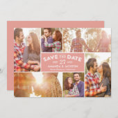 フォトショーケース編集可能カラー日付カードの保存 サンキューカード (正面/裏面)