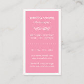 フォトショーケース – 美しいライトピンク 名刺 (裏面)