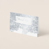 フォトシルバーフォイルイニシャルツリートランクサンキュー 箔カード (正面)