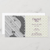 フォトシルバーベビー誕生発表写真カード 案内状 (正面/裏面)