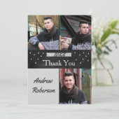 フォトシルバー卒業サンキューカード 招待状 (スタンド正面)