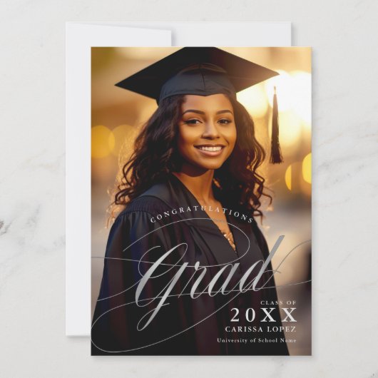 フォトシルバー卒業式&ディナーイベント 招待状 (正面)