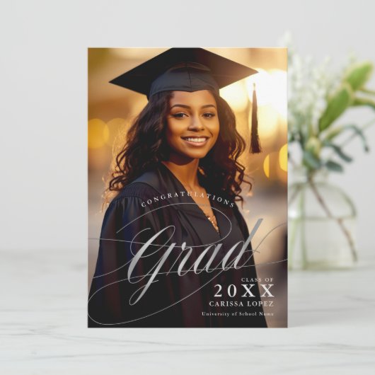 フォトシルバー卒業式&ディナーイベント 招待状 (スタンド正面)